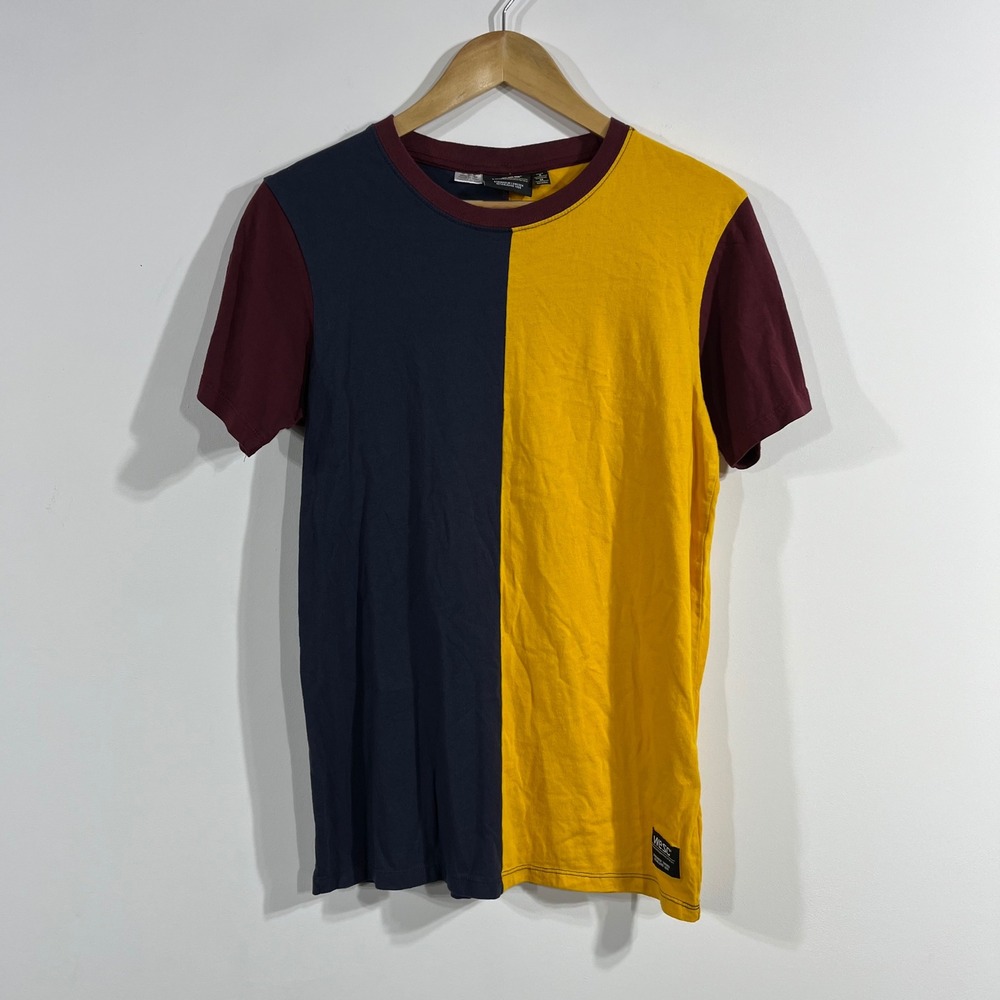 WESC Retro Colorblock Streetwear T-Shirt Mens Small Blokecore Preppy Nautical